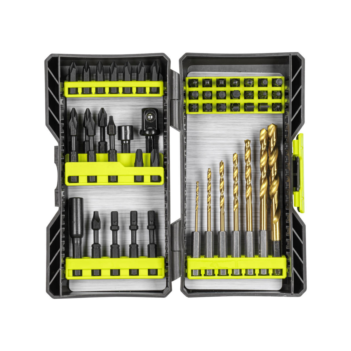 Ryobi 50 Piece Impact Drill and Drive Set - 225.4mm x 53mm x 254mm - Impact Absorption - SuperSaverAU - view 2