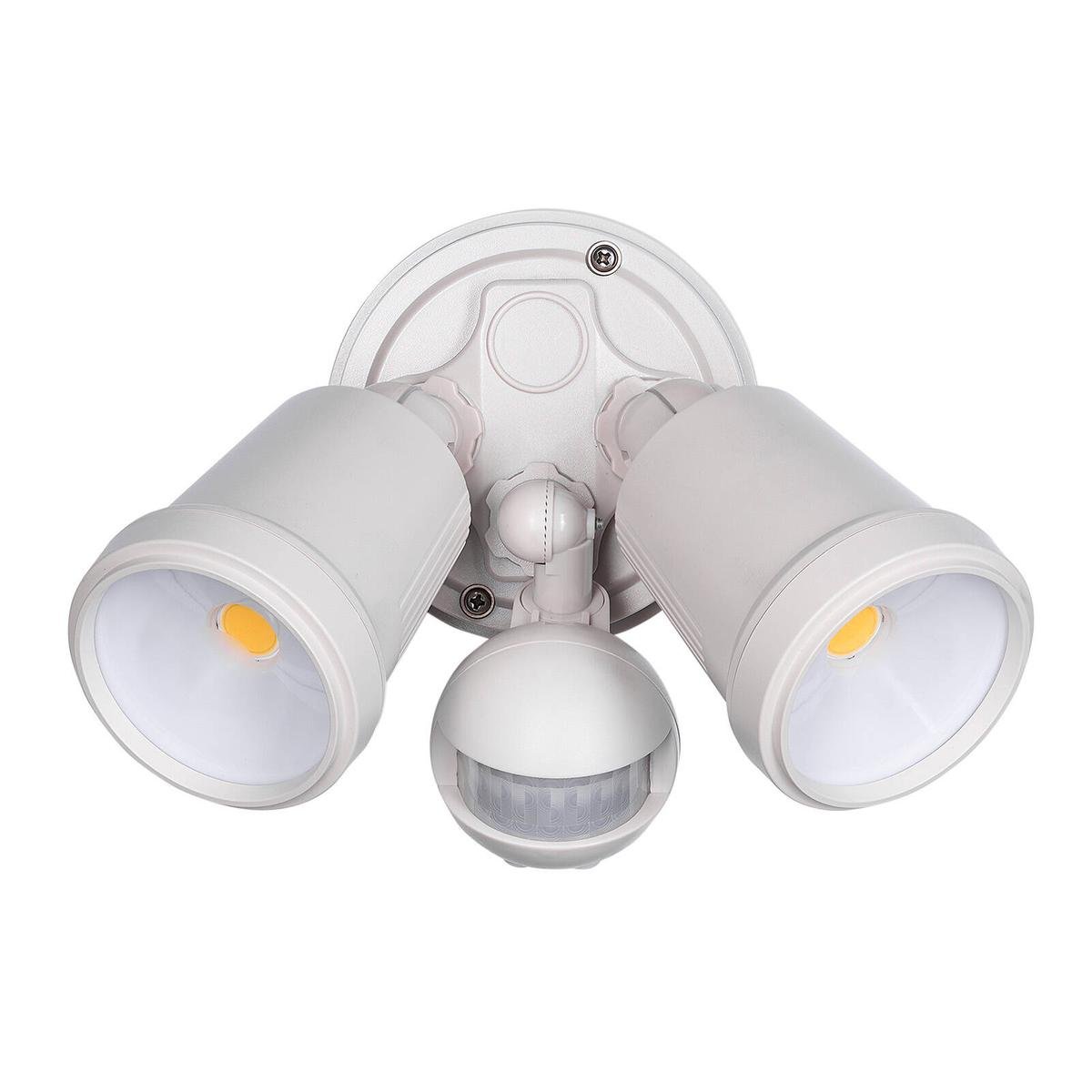 Brilliant Raptor III Twin Security Light - 20W - 1800 Lumens - Beige - PIR Sensor - SuperSaverAU - view 1
