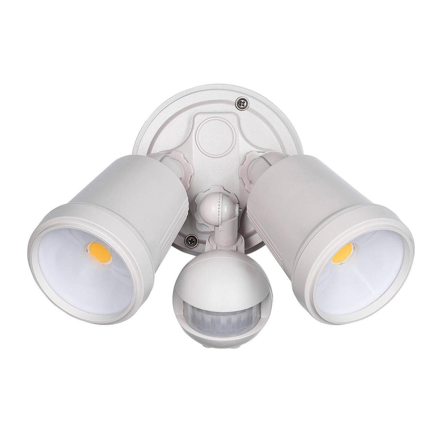 Brilliant Raptor III Twin Security Light - 20W - 1800 Lumens - Beige - PIR Sensor - SuperSaverAU - view 1