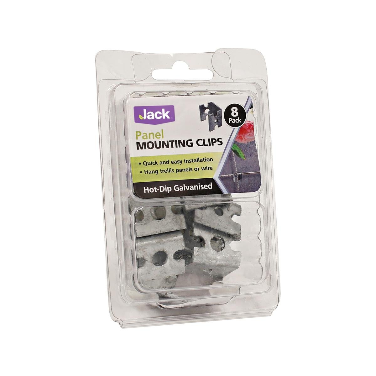 Jack Panel Mounting Clips - 8 Pack - Hot-Dip Galvanised Steel - Durable - SuperSaverAU - view 1