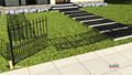 Peak No-Dig 300mm Black Steel Fence Post Spike for Mid Posts