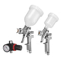 Ozito 3 Piece Gravity Feed Air Spray Gun Kit ASG-GFK, Metal, with Touch-Up Gun and Regulator