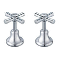 Shaw & Mason Chrome 1/2 Turn Easy Clean Basin Top Assembly - Brass, Pair
