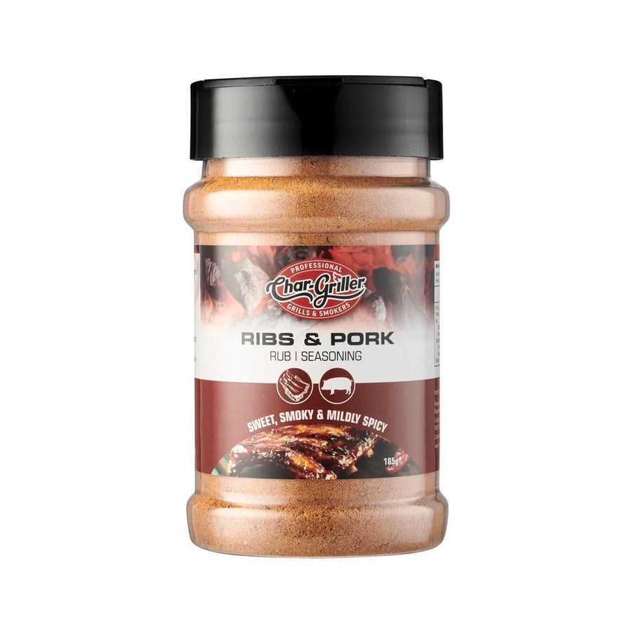 Char-Griller BBQ Rub Ribs Pork 185g - Vegan-Friendly - Shake & Pour - SuperSaverAU - view 1