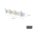 Mode White Hat and Coat Rack 4 Pastel Hooks