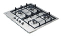 Trinity 60cm 4 Burner Gas Cooktop - Stainless Steel - Flame Failure Device - Cast Iron Trivets - TRG604SS