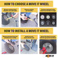 Move It 250 x 4" Pneumatic Wheel, 5/8" Bearing, Offset Steel Hub, 100kg