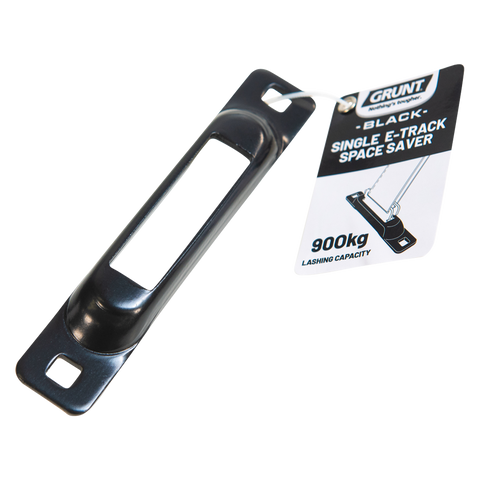 GRUNT Black Single E-Track Space Saver Plate, 900kg Lashing Capacity