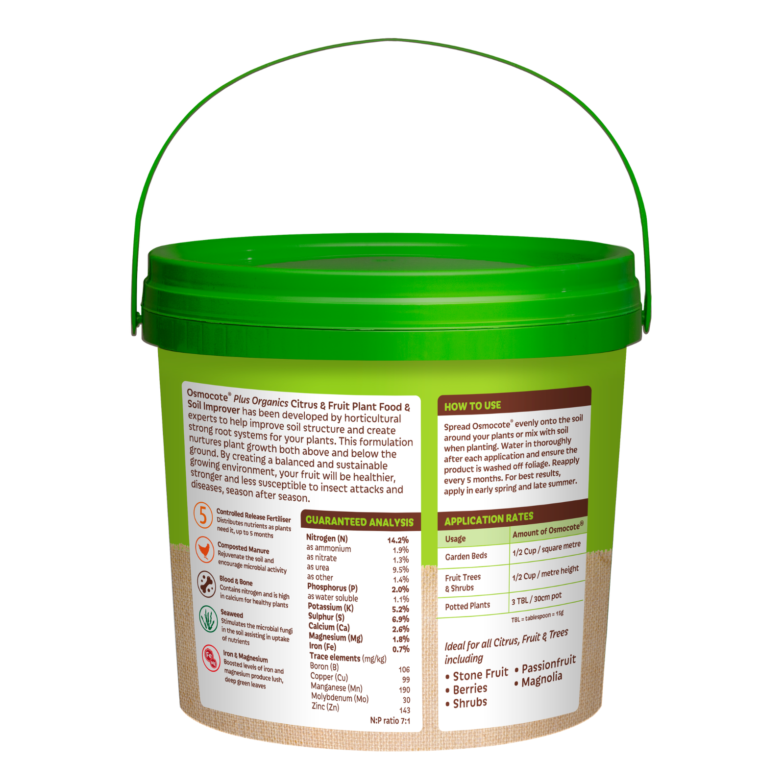 Osmocote Plus Organics 3.5kg Citrus & Fruit Controlled Release Plant Food