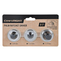 Craftright 3 Piece Palm Ratchet Driver Set - 1/4", 3/8", 1/2" - Compact Design - SuperSaverAU - view 3