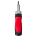 Trojan 6 in 1 Ratchet Screwdriver Stubby - Red and Black - 75mm x 40mm x 190mm - SuperSaverAU - view 2
