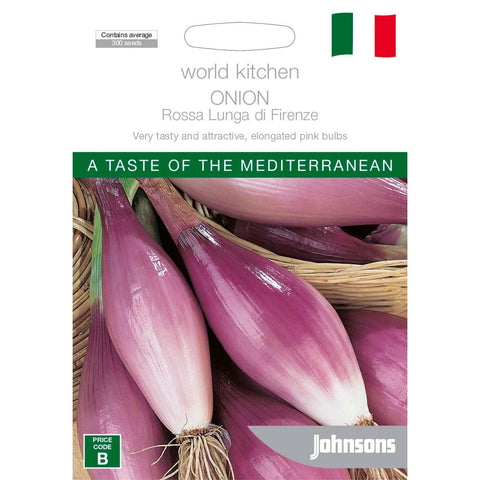 Johnsons Onion Rossa Lunga Di Fir - Onion Seeds - 12 Weeks - Versatile - SuperSaverAU - view 1