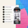 White Knight Squirts Black Satin Spray Paint 310g Solvent Based Durable - SuperSaverAU - view 5