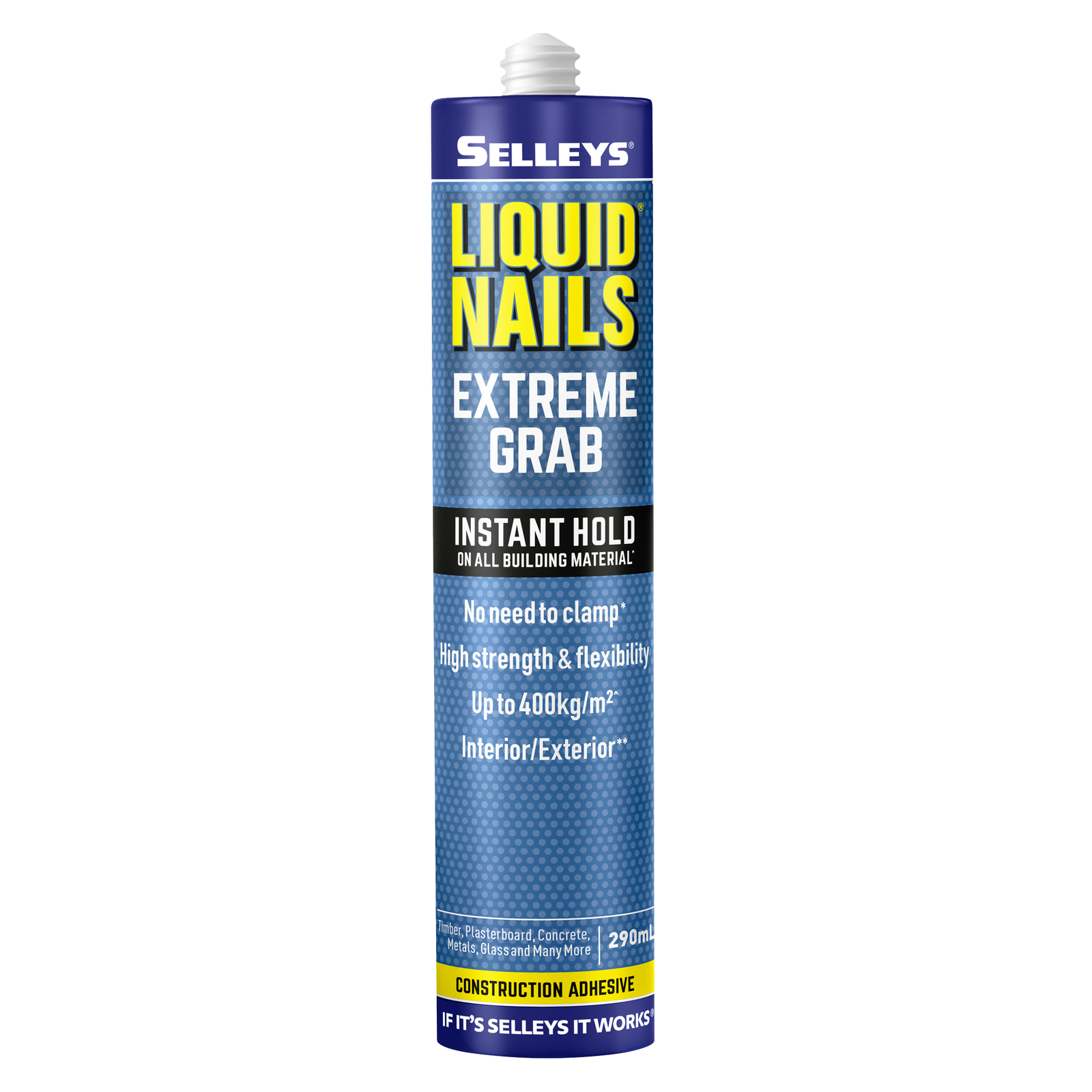 Selleys 290ml Liquid Nails Extreme Grab Construction Adhesive Sil-X Polymer