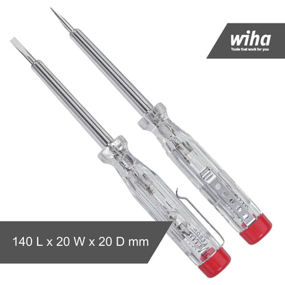 Wiha Voltage Tester 120-250V - Professional Screwdriver - Transparent Handle