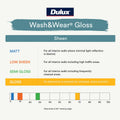 Dulux Vivid White Wash Wear Gloss Interior Paint 1L - 16m² Coverage - Mould Resistant - SuperSaverAU - view 5