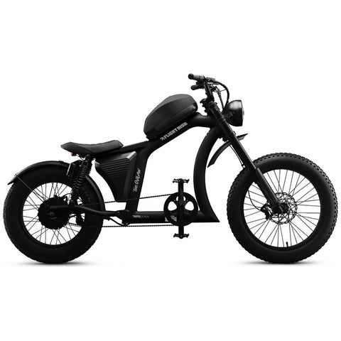 Flight Risk FR666 Electric Bike - GPS Tracking, Remote Motor Lock, Rear Rack, Black - FR-666BLACK