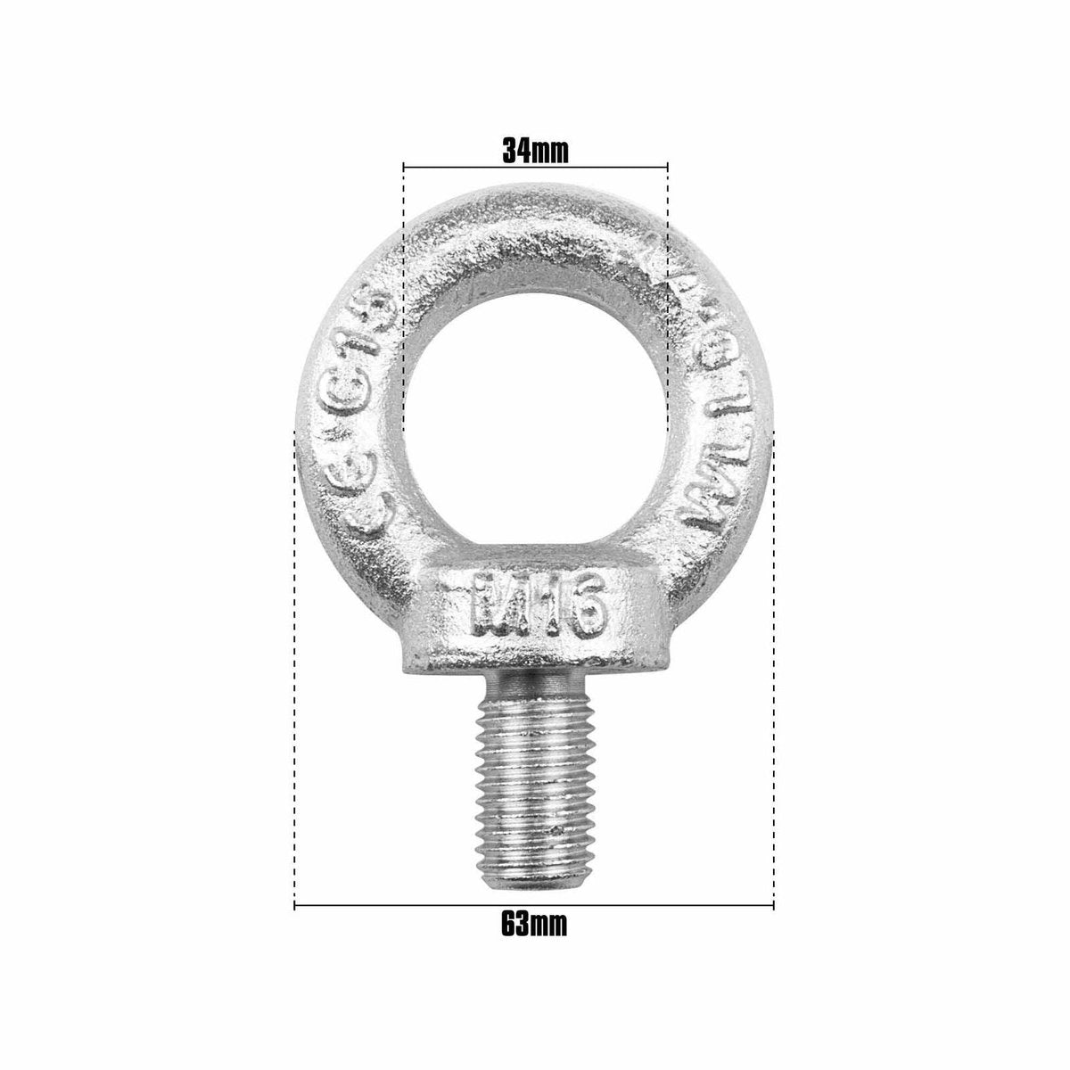 Pinnacle Eye Bolt - M16 - Zinc Plated - 740kg Load Rating - SuperSaverAU - view 2