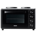 Morphy Richards 32L Benchtop Convection Oven with Two Hot Plates - Matte Black, 120 Minute Timer - MRBO32BLK2