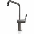 Titan Essentials Squareneck Kitchen Mixer Tap - Gunmetal Grey, Diamond Knurled Handle, 5 Star WELS - TTGM1
