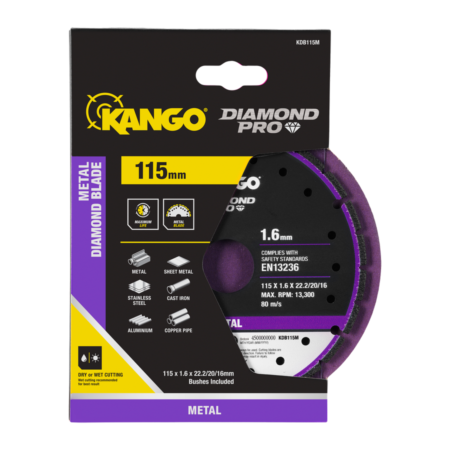Kango 115mm Metal Diamond Blade - High Efficiency Cutting Tool - Durable - SuperSaverAU - view 1