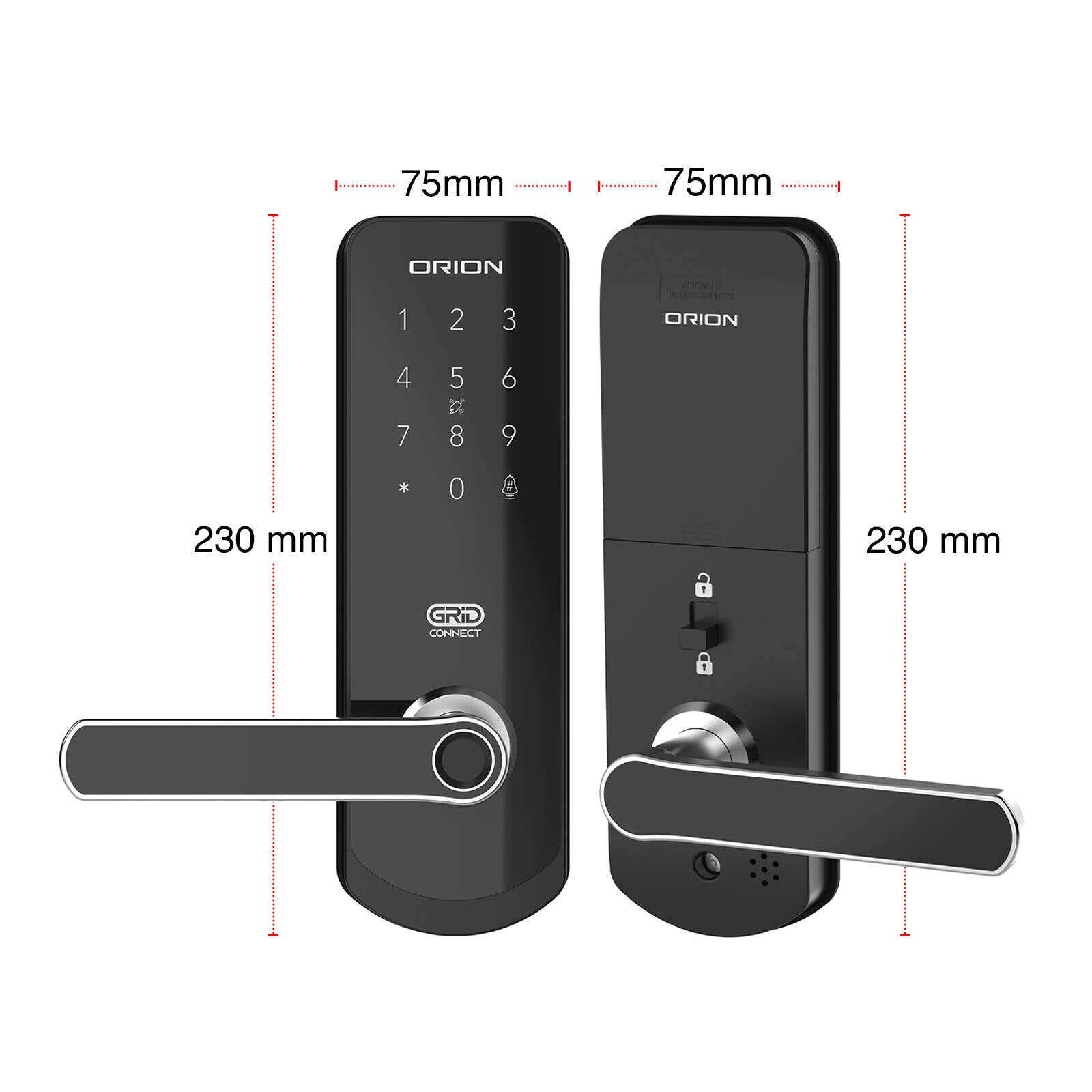 Orion Grid Connect Smart Wi-Fi Entrance Lock Aluminium (DL031HA)