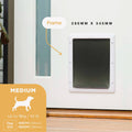 Hakuna Pets Medium Pet Door - White - ABS - Draft Resistant - SuperSaverAU - view 2