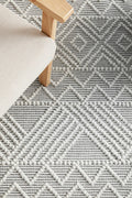 Rug Culture Maison Extra Large Rug 320x230cm - Off White and Grey Hand Loomed Wool - MSN-KATE-320X230