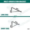Carinya 300 x 250mm Black Powder Coated Steel Studio Stayed Bracket, 125kg