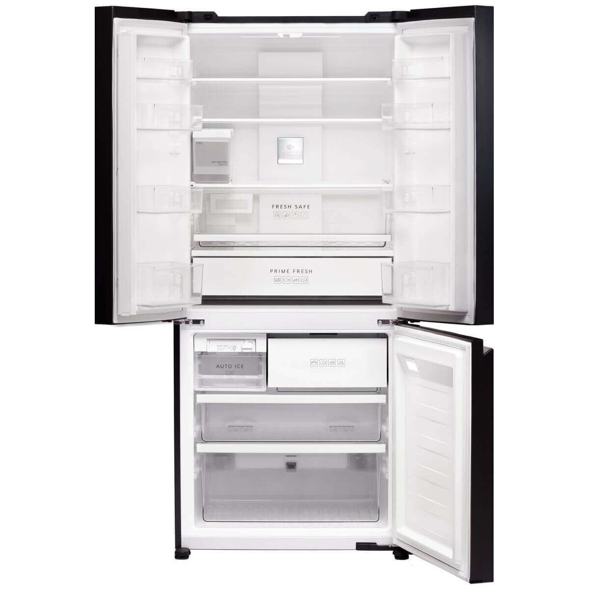 Panasonic French Door Fridge - Matte Metallic Black, nanoe X, Prime Fresh Soft-Freezing - NR-CW530HWKA