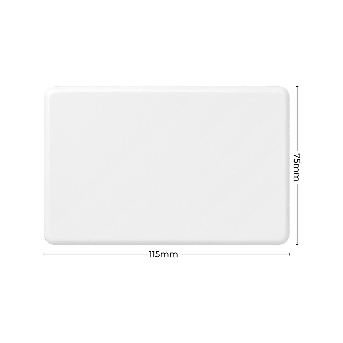 Deta X6 Blank Wall Plate - Polycarbonate - 115mm x 75mm - Modern Design - SuperSaverAU - view 4