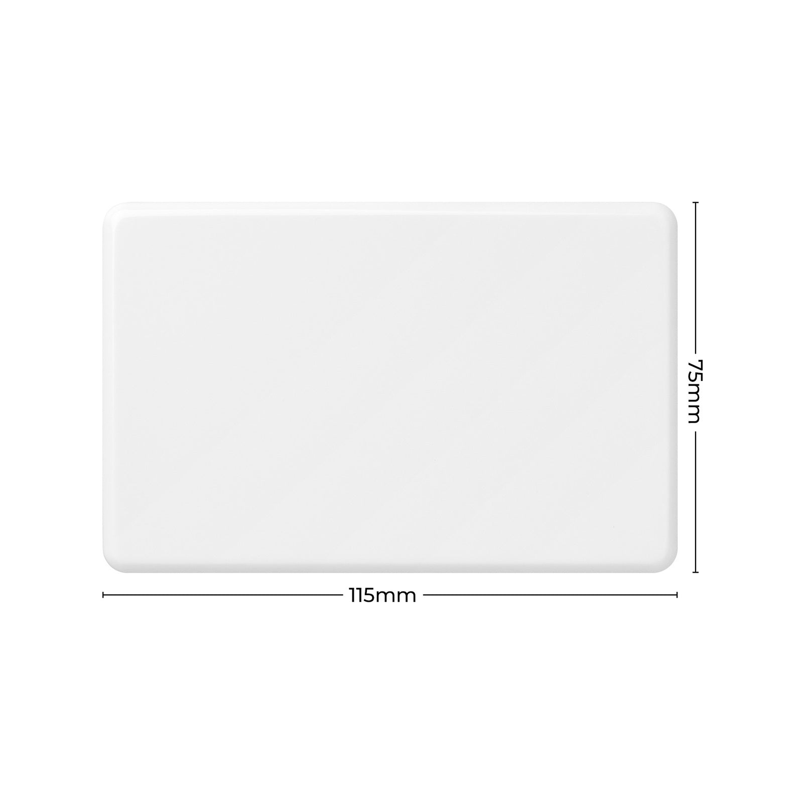 DETA X6 Blank Wall Plate 115 x 75mm White Polycarbonate