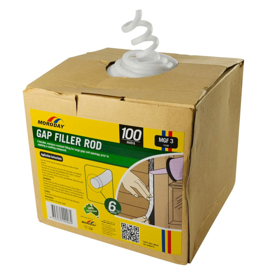 Moroday Gap Filler Rod - 6mm x 100m - Closed Cell Polyethylene - Flexible - SuperSaverAU - view 1