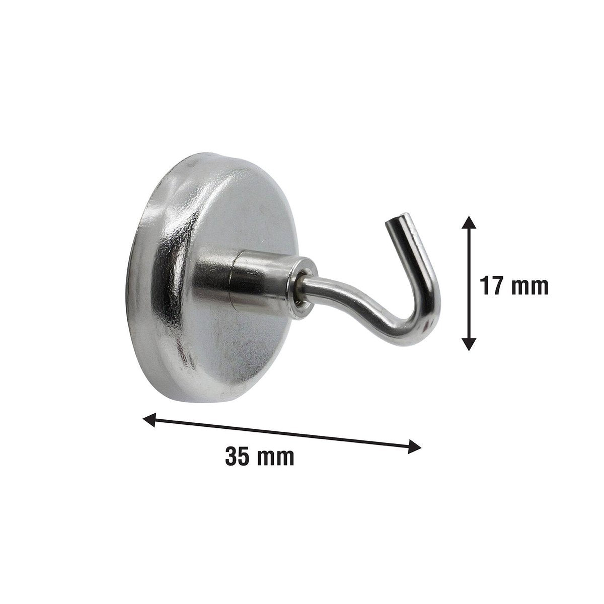 Everhang Silver Magnetic Hook 4 Pack - 35mm - Versatile Hanging Solution - SuperSaverAU - view 3
