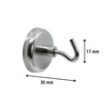 Everhang 35mm Ferrite Magnetic Hook 4 Pack - Silver