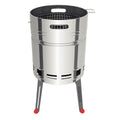 Tramontina Churrasco Freestanding Charcoal BBQ - Stainless Steel Body - Beer Barrel Shape - 26500006