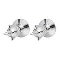 Shaw & Mason Chrome Zinc Die Cast Handle Wall Top Assembly Pair