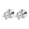 Shaw Mason Chrome Zinc Die Cast Handle Wall Top Assembly Pair - 140mm x 120mm - Durable Retro Style - SuperSaverAU - view 1