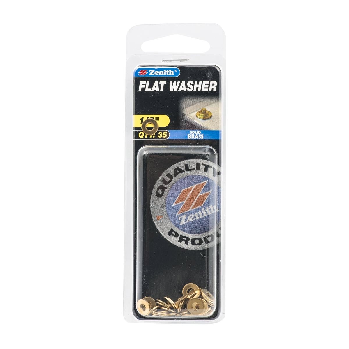Zenith Flat Washer - 1/8 - 35 Pack - Solid Brass - Round Shape - SuperSaverAU - view 1