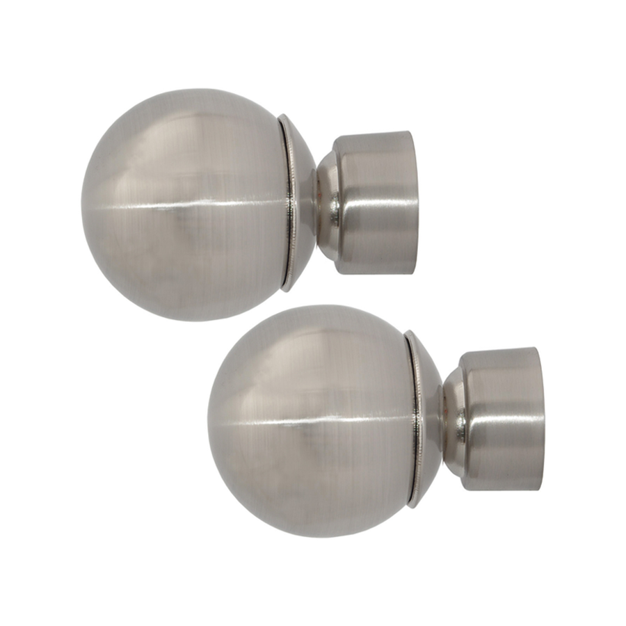 Pillar 58mm Brushed Chrome Ball Finials - 32mm Metal - Secure Fit - SuperSaverAU - view 1