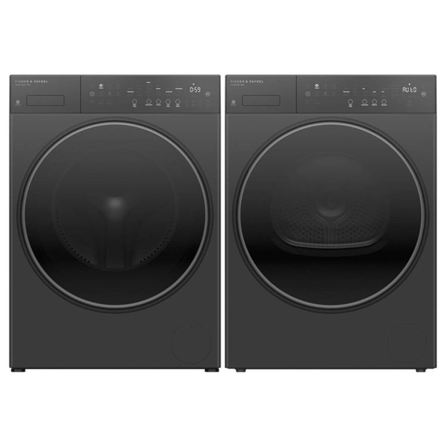 Fisher & Paykel Series 5 9kg Front Load Washer & 8kg Heat Pump Dryer - Graphite - WH9060PG5DH8060PG5