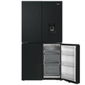 Haier 623L Quad Door Fridge - Black - Ice and Water Dispenser - Wi-Fi Enabled - HRF680YPC