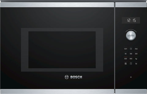 Bosch Serie 6 25L Built-In Microwave Oven 900W - Black with Grill - AutoPilot 8 - BEL554MS0A