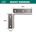 Carinya Heavy Duty Angle Bracket 125x100mm Stainless Steel 200kg Capacity - SuperSaverAU - view 4