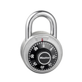 Master Lock 48mm Combination Padlock, Stainless Steel Body, Hardened Steel Shackle