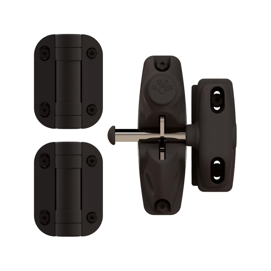 Protectoral g8safe Double Sided Gravity Latch & Hinges Gate Kit 140mm - Monument - Easy Installation - SuperSaverAU - view 1