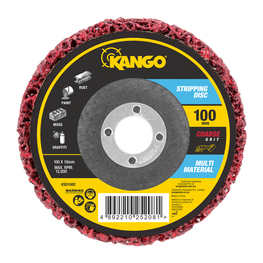 Kango 100mm Coarse Grit Stripping Disc - Rust & Paint Removal Tool - SuperSaverAU - view 1