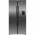 Fisher & Paykel Series 7 538L Quad Door Fridge Freezer - Black Stainless Steel, Ice and Water - RF605QDUVB2