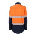 Citeco Women's Orange/Navy Hi Vis Taped Long Sleeve Shirt - Cotton, Size 8