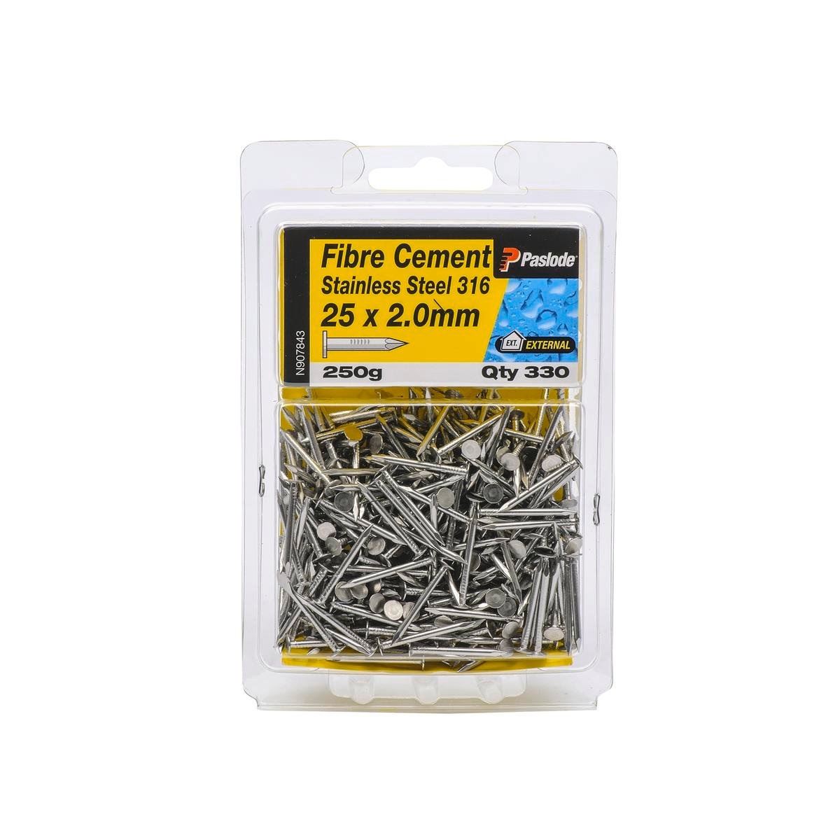 Paslode Stainless Steel Fibre Cement Nails 25mm 2mm 330 Pack - SuperSaverAU - view 1